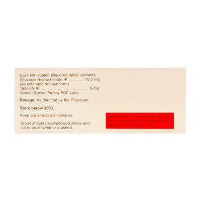 ALFUSIN T 5 Tablet 10's - Bladder And Prostate Disorders-Dru