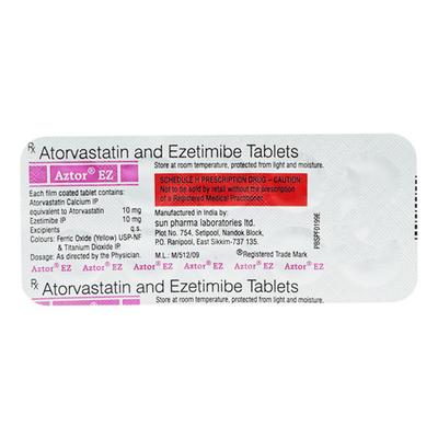 Aztor EZ 10mg Tablet 10'S - High Cholesterol-Dys