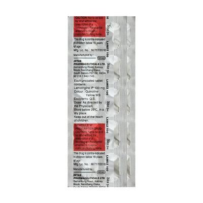 Lamez 100mg Tablet 10'S - Epilepsy/Convulsion-Ant