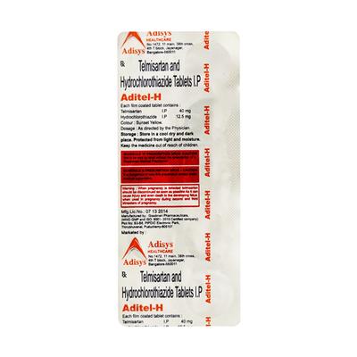 ADITEL H 40mg Tablet 10's - Hypertension-Ang