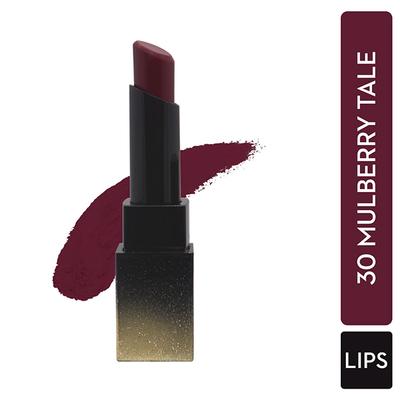 SUGAR Cosmetics Nothing Else Matter Longwear Lipstick - 30 Mulberry Tale (Deep Berry (red tone)/ Mulberry) 3.2gm - Lipsticks