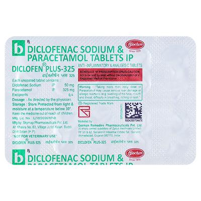 DICLOFEN PLUS 325 Tablet 10's - Pain relief-Nsa