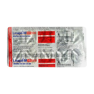 LINAPIL M XR 500 Tablet 10's - Diabetes-Ant