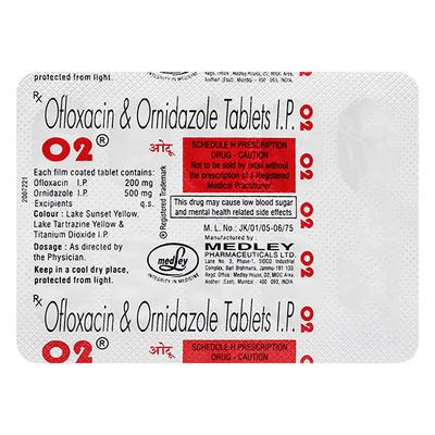 O2 Tablet 10'S - Bacterial Infections-Qui
