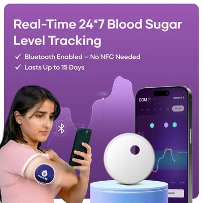 SugarFit Smart Continous Glucose Monitoring System Sensor Device 1's - Continous Glucose Monitoring Sensors