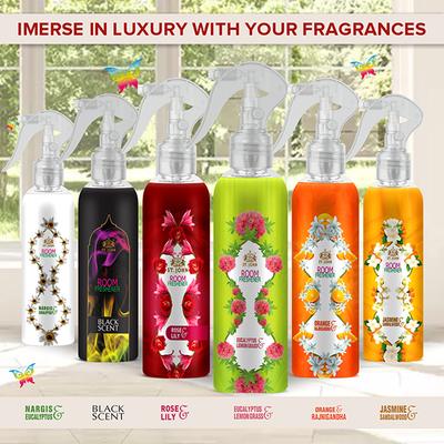 St. John Room Freshener Combo (Orange Rajinigandha 250 ml + Eucalyptus Lemongrass 250 ml + Rose Lily 250 ml) 1's - Men Deodorants/Roll-Ons
