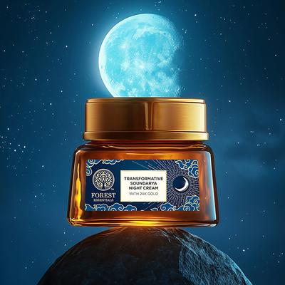 Forest Essentials Transformative Soundarya Night Cream With 24K Gold Cream for Dry Skin 12 gm - Night Cream