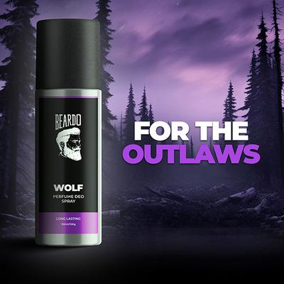 Beardo Wolf Perfume Deo Spray 150ml Strong and Long Lasting Fresh Fragrance 150 ml - Men Deodorants/Roll-Ons