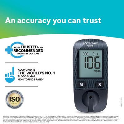 Accu-Chek Active Glucose Monitor with Free 10 Test Strips - Blood Glucose Monitors/Test Strips