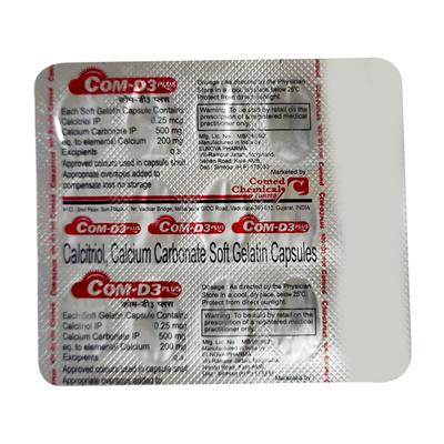 COM D3 Plus Capsule 15'S - Supplements-Cal