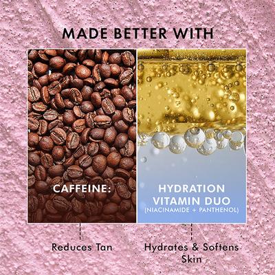 mCaffeine Brightening Raspberry Body Scrub - Tan Removal, AHAs Lactic and Glycolic Acid, Vit C Rich 175 gm - Scrubs & Exfoliants