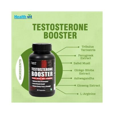 Healthvit Fitness Testosterone Booster- Capsules 60's - Workout Essentials