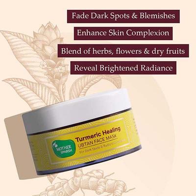 Mother Sparsh Turmeric Healing Ubtan Face Mask For Dark Spots & Radiant Complexion 50 gm - Face Packs