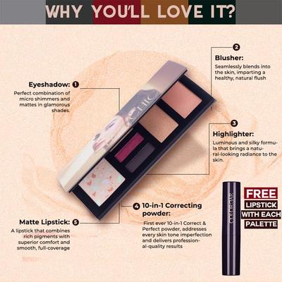 Colorbar Make Up Kit-Retro Chic-004 21.9 gm - Face Palettes