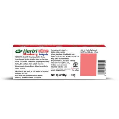 Dabur Herbal Kids Marvel Iron Man Edition Toothpaste (3+ Years) Strawberry Flavour 80 g - Toothpaste