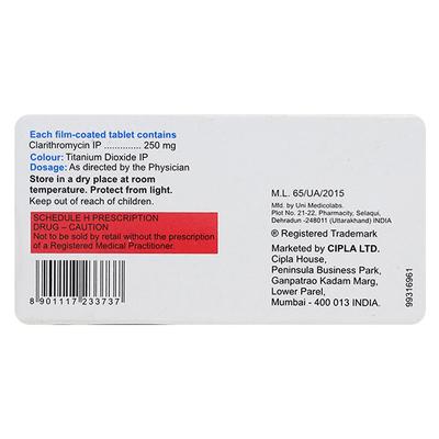 ZOCLAR 250mg Tablet 4's (se) - Bacterial Infections-Mac
