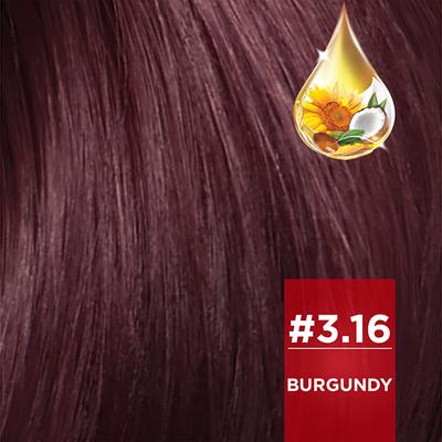 Revlon Color 'N Care Nourishing Permanent Hair Color - 3.16 Burgundy Sachet HAIR color cream 20g (when packed),Cream Developer 30ml (when packed) 1's - Crème