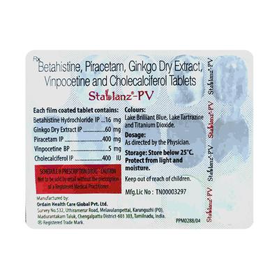 STABLANZ PV Tablet 15's - Vertigo-Ant