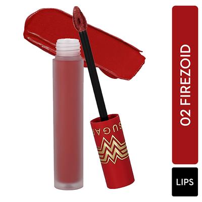 SUGAR Cosmetics X Wonder Woman 24 - Hr Lip Lacquer - 02 Firezoid 3.5 ml - Lipsticks