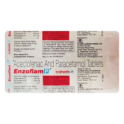 ENZOFLAM P Tablet 10's - Pain relief-Nsa