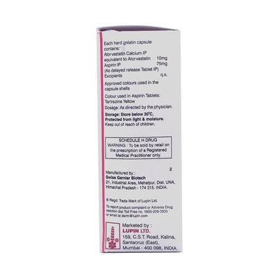 Tonact Asp 75mg Capsule 15'S - High Cholesterol-Dys