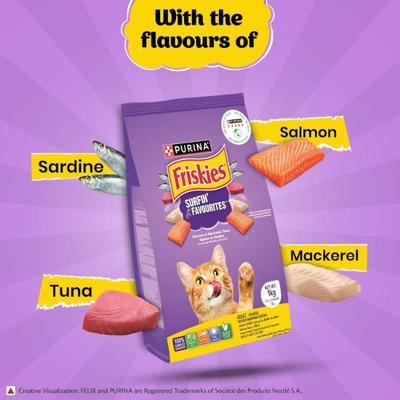 Nestle Purina Friskies Surfin Favourites Cat Food 1 kg - Petfood