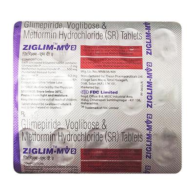 ZIGLIM MV 2 Tablet 15's - Diabetes-Ant