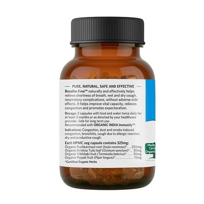 Organic India Breathe Free Veg Capsule 60's - Speciality Medicines