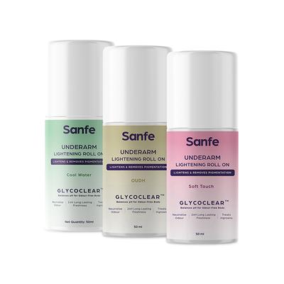 Sanfe Underarm Lightening Roll on with 5% AHA 3's - Women Deodorants/Roll-Ons