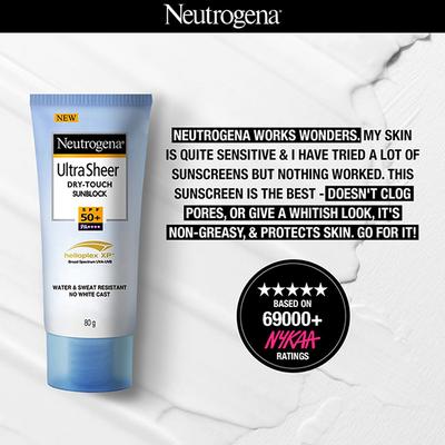 Neutrogena Ultra Sheer Dry-Touch Sunblock SPF 50+ PA+++ Helioplex XP 80 gm (se) - Body Sunscreen
