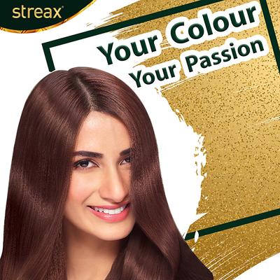Streax Cream Hair Colour No Ammonia Shine On Enriched With Walnut Oil & Argan Oil - 4.6 Reddish Brown (30gm+25ml) 1's - Crème