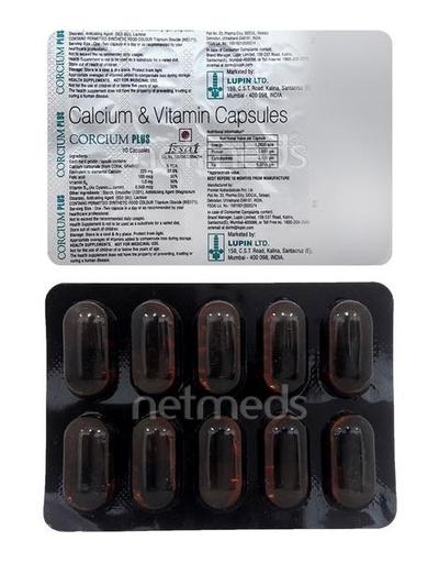 Corcium Plus Capsule 10'S - Supplements-Vam