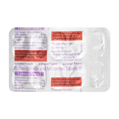Glucored Forte Tablet 10'S - Diabetes-Ant