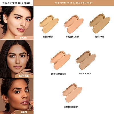 Lakme Xtraordin-airy Compact, 2 In 1 Compact + Foundation, Lightweight, SPF17, Rose Fair, 9 gm - Compact Powder