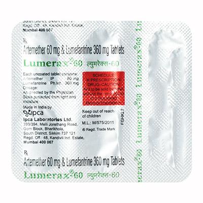 Lumerax 60mg Tablet 6'S - Malarial