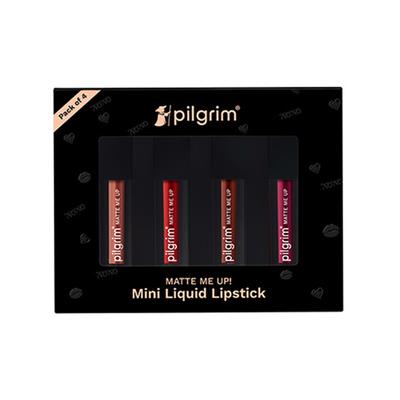 Pilgrim Always on top Mini Liquid Lipstick 4 in 1 Pack Smudgeproof, Hydrating & Lightweight 4 ml - Liquid Lipsticks