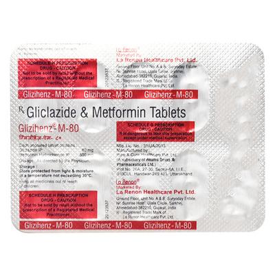 Glizihenz M 80/500mg Tablet 10'S - Diabetes-Ant