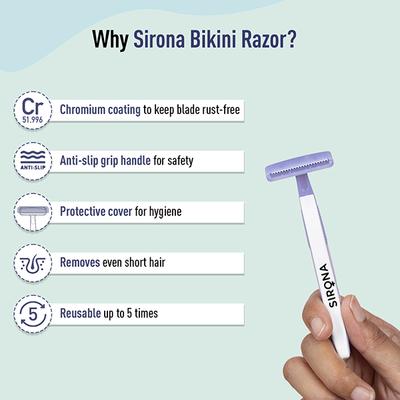 Sirona Razor Buy Sirona Reusable Bikini Hair Removal Razor for Women - Japanese ...