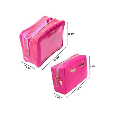 Colorbar Lips and Lashes Box Pouch - Neon Pink 240gm 1's - Makeup Pouches
