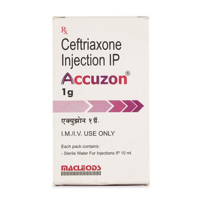 Accuzon 1gm Injection 1's - Bacterial Infections-Cep