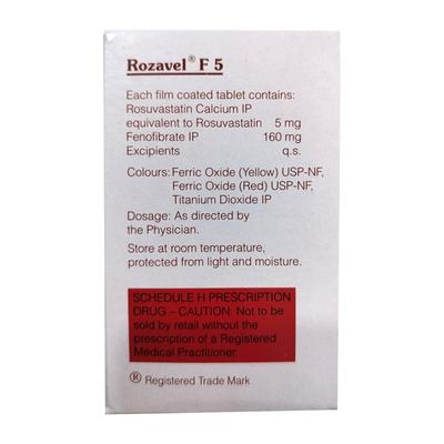 ROZAVEL F 5 Tablet 15's - High Cholesterol-Dys
