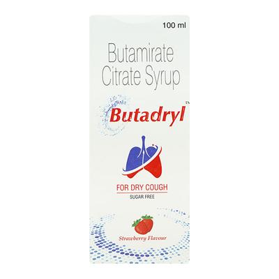 BUTADRYL SUGAR FREE STRAWBERRY FLAVOUR Syrup 100ml - Cough And Cold-Cou