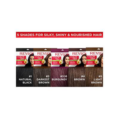 Revlon Color 'N Care Nourishing Permanent Hair Color - 5 Light Brown Sachet HAIR color cream 20g (when packed),Cream Developer 30ml (when packed) 1's - Crème