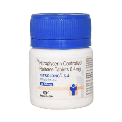 Nitrolong 6.4mg Tablet 30'S - Angina