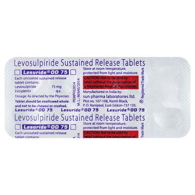 Lesuride OD 75mg Tablet 10'S - Psychosis-Ans