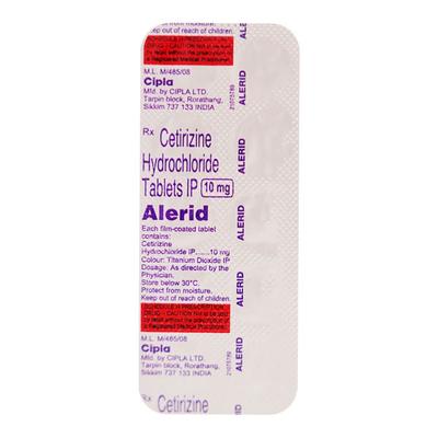 Alerid 10mg Tablet 10'S - Allergies-Ant