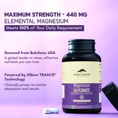 Rasayanam Magnesium Glycinate Tablets 60's - Calcium And Minerals