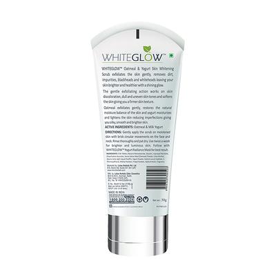 Lotus Herbals Whiteglow Oatmeal & Yogurt Skin Whitening Scrub 50 Gm - Scrubs & Exfoliants