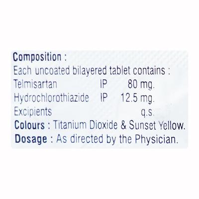 TELKONOL H 80mg Tablet 10's - Hypertension-Ang