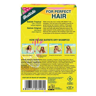 Batiste Dry Hair Shampoo - Clean & Classic Original 50 ml + Coconut & Exotic Tropical 50 ml - Dry Shampoos & Conditioners